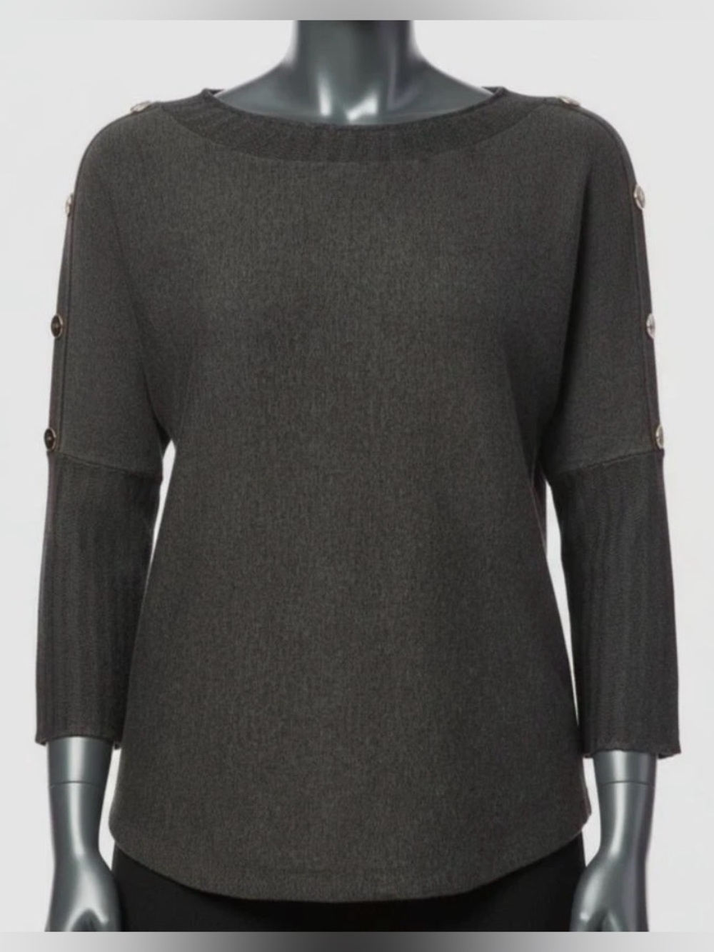 NWT Melissa Paige Women's Dolman-Sleeve Wavy-Ribbed Sweater size Large